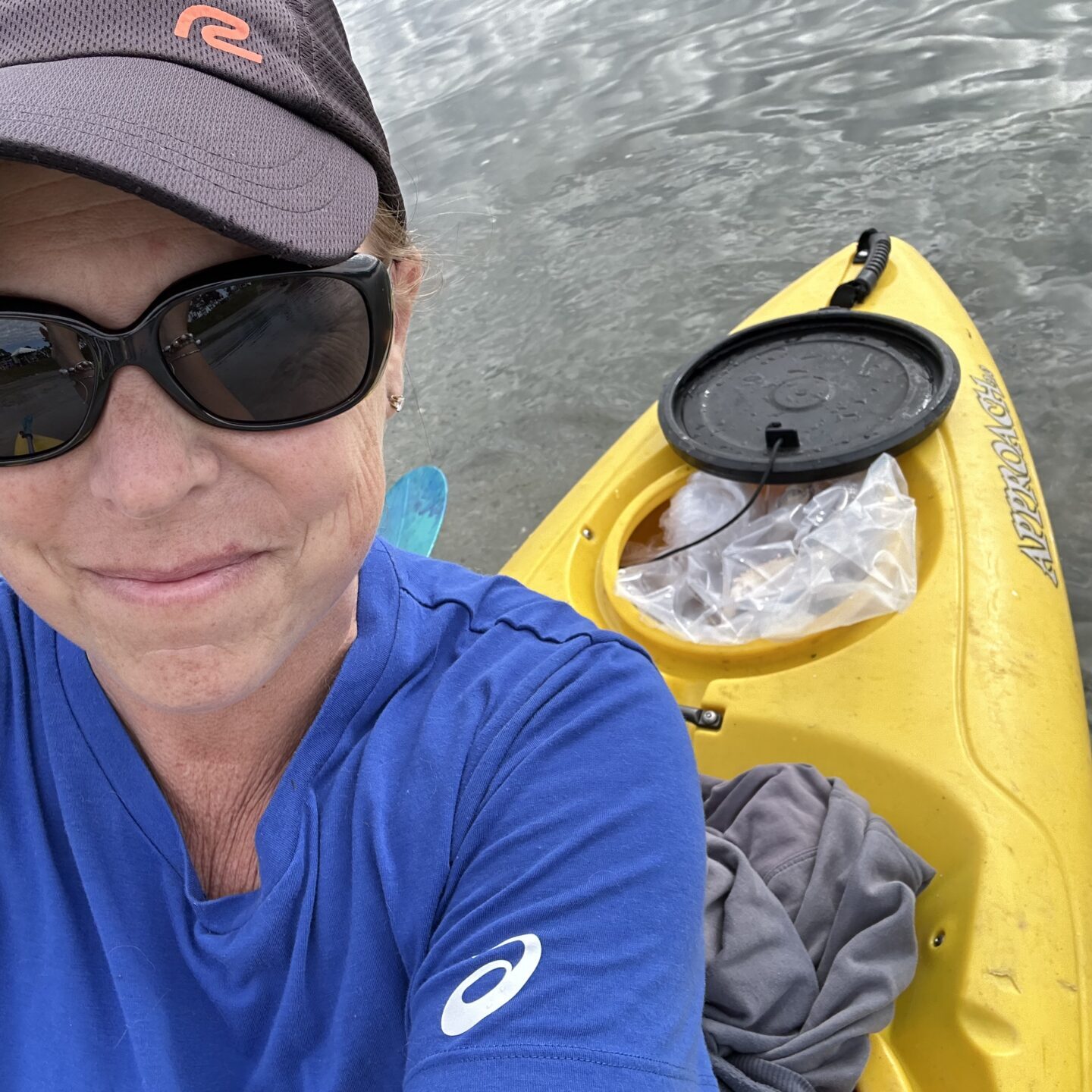 When the wind is low, you can find me in my yellow kayak in Princeton Harbor. Here, I bought fresh crab and paddled them into shore.